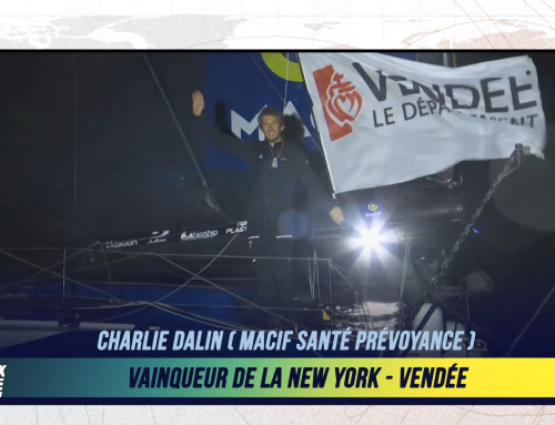 Arrivée de la New-York Vendée  : La remontée du chenal de Charlie Dalin (MACIF Santé Prévoyance)