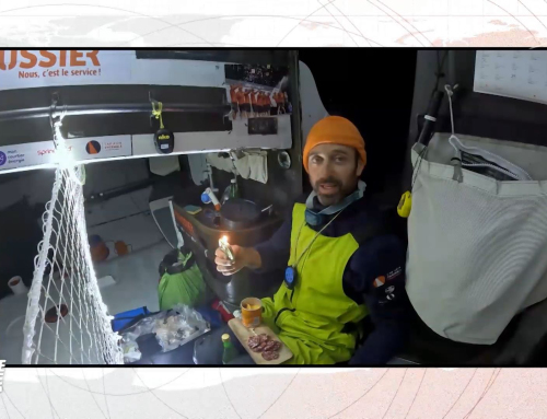 L’image du jour du Vendée Globe du 16 Décembre : Sébastien Marsset célèbre ses 40 ans dans les 40e !